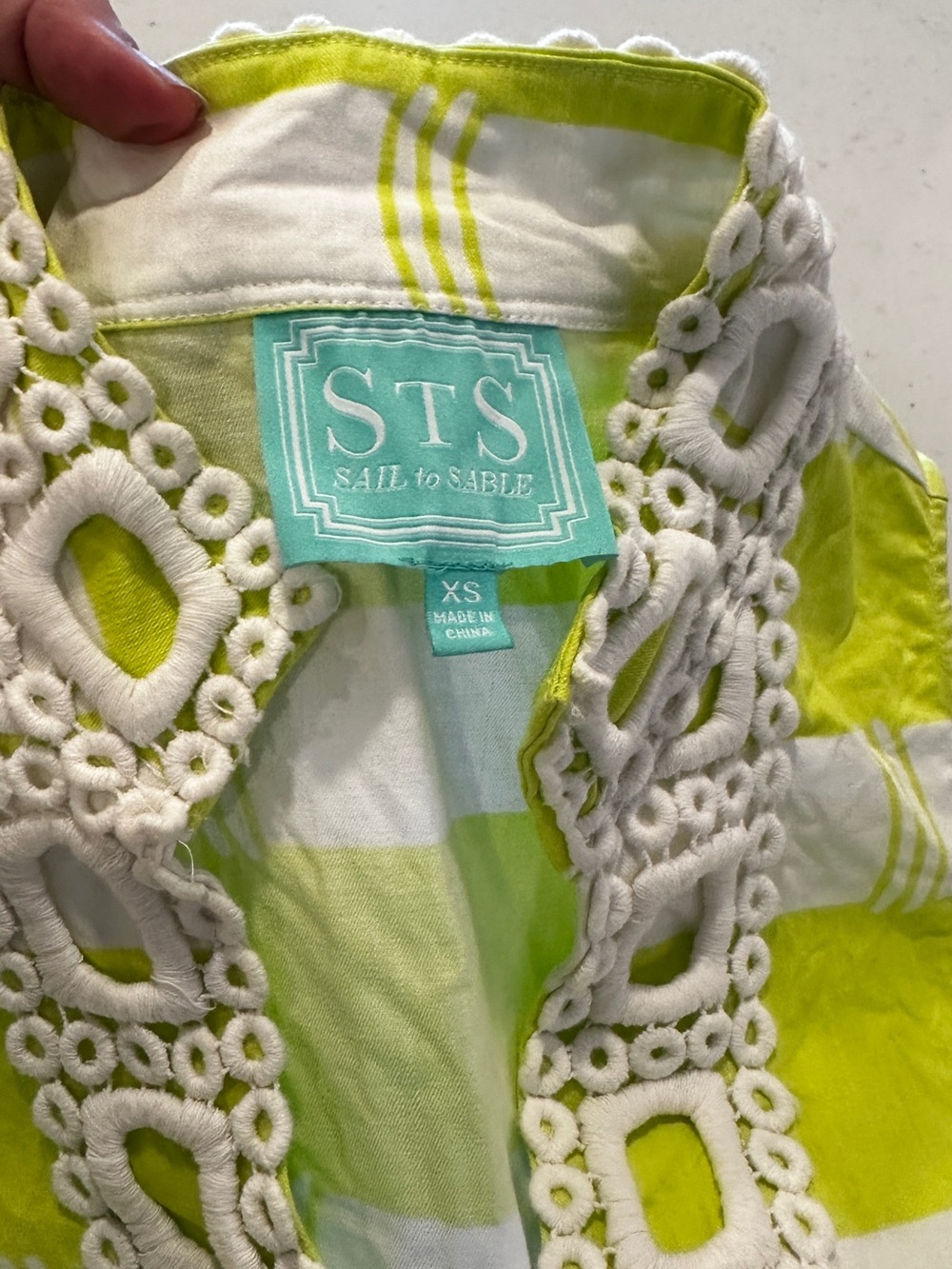 NWOT Sail to Sable Bright Green Striped Sleeveless Dress Size XS - Picture 4 of 4